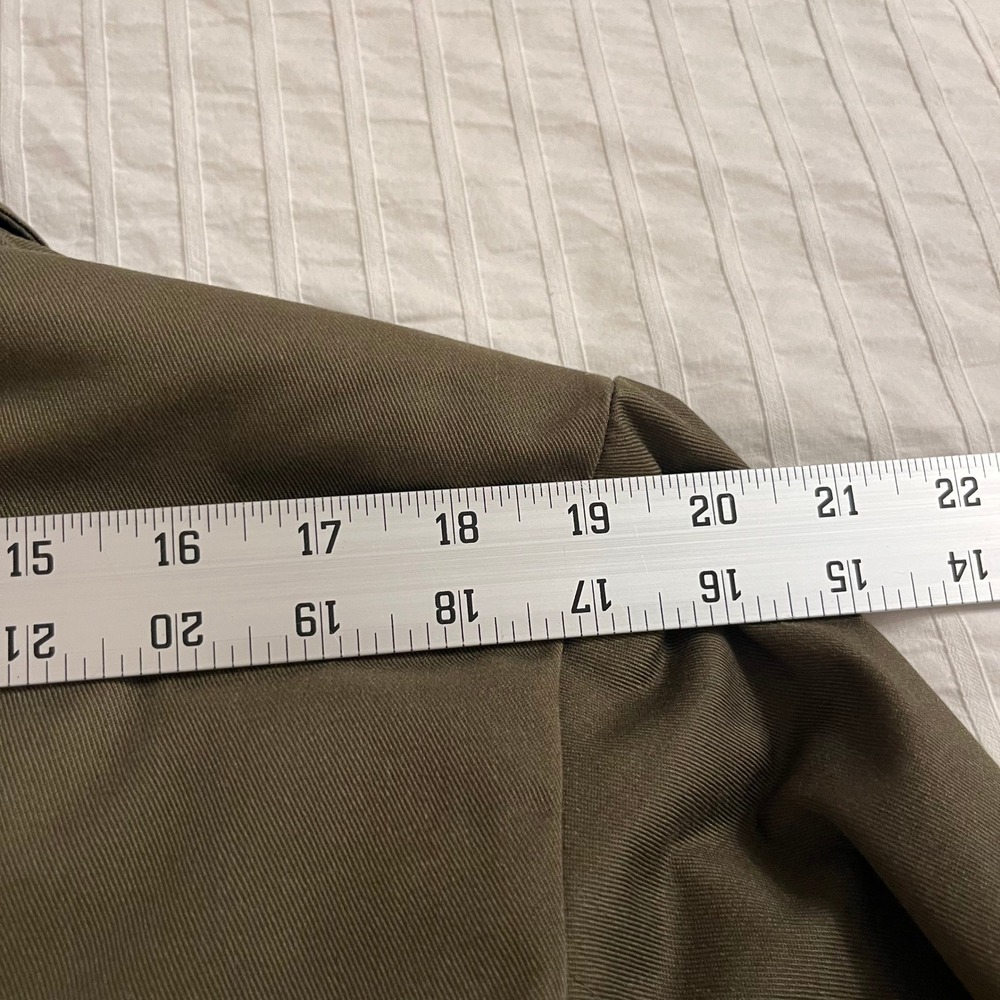 Dunderdon Mens Canvas Jacket XL Green Sherpa Lined Military Style Chore Olive - Picture 9 of 13